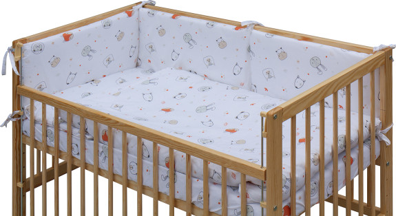 Dětská postýlka s kompletní výbavou 120 x 60 cm Labra Scarlett