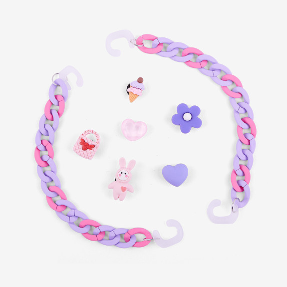 Amulety - ozdoby na boty Amuletz Lila set mix Coqui
