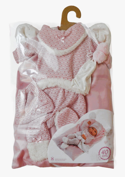 Obleček pro panenku miminko New Born velikosti 40-42 cm s doplňky Llorens