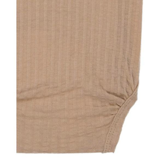 Prodyšné body s dlouhým rukávem Romper Seersucker Beige