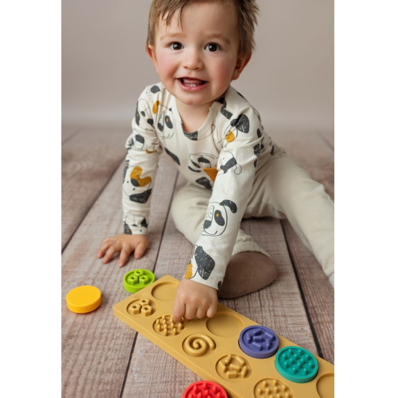 Puzzle senzorická kolečka XL, pastelová