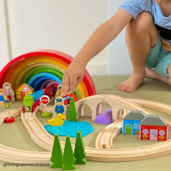 Dřevěná vláčkodráha osmička Bigjigs Rail