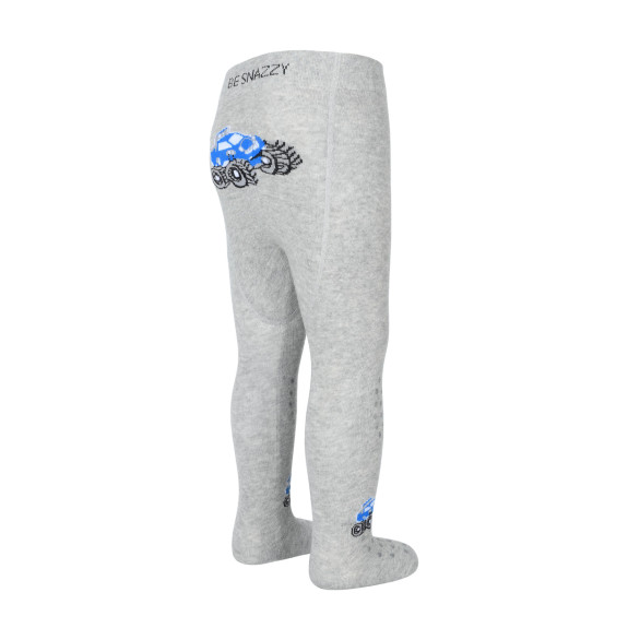 Punčocháče s protiskluzem 3x ABS vel. 92/98 šedé čtyřkolka Be Snazzy