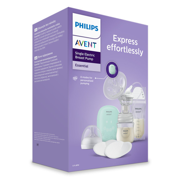 Odsávačka mateřského mléka elektrická sada Essential SCD323/20 Philips Avent