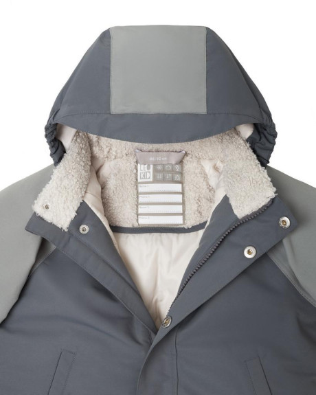 Zimní bunda Color Block Fjord Gray Leokid