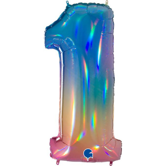 Nafukovací číslice duhová 102 cm