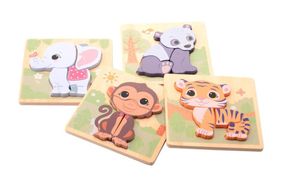 The Wildies Family dřevěné mini puzzle