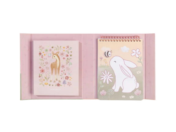 Omalovánky s pastelkami a samolepkami Rosa Fairy Garden Little Dutch