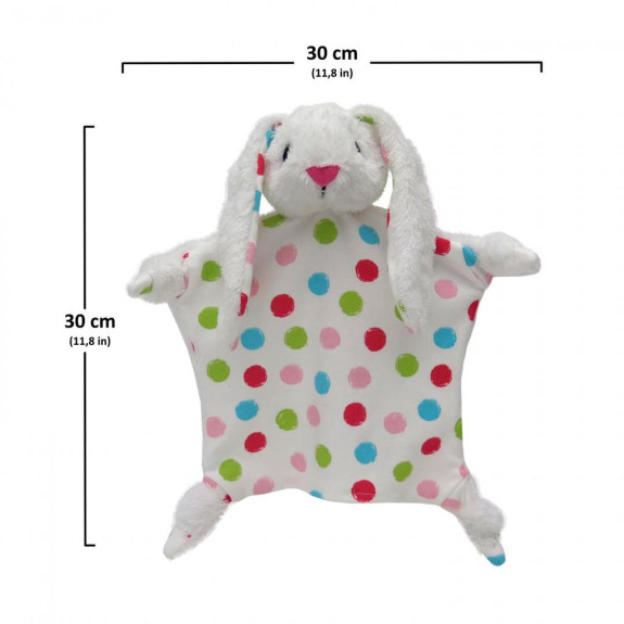 Králík 30 cm bílý, uzlíkový maňásek