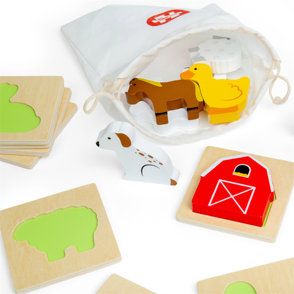 Cestovní Hmatej a najdi farma Bigjigs Toys