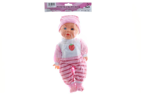 Miminko zvukové 30 cm růžový obleček