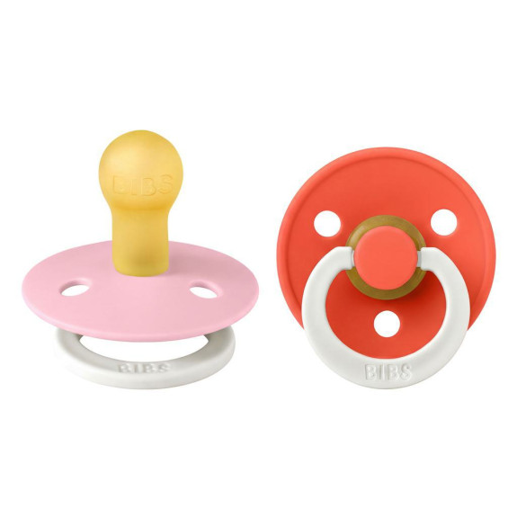 Dudlíky kaučuk 2 ks 0-6 měsíců Colour Bibs