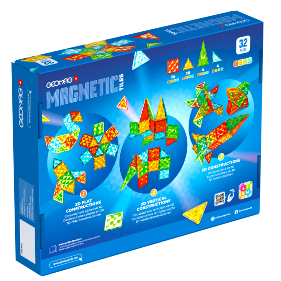 Geomag Magnetic Tiles Raketa 32 dílků
