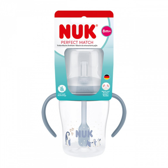 Kojenecká láhev na učení s brčkem 150 ml NUK Perfect Match