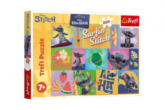 Puzzle Lilo&Stitch Havajská dobrodružství 200 dílků 48 x 34 cm