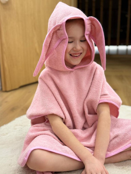 Osuška pončo s kapucí a oušky Junior 70 x 140 cm Babymatex