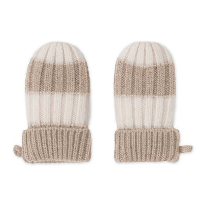 Rukavice Stripe Merino Beige Lodger