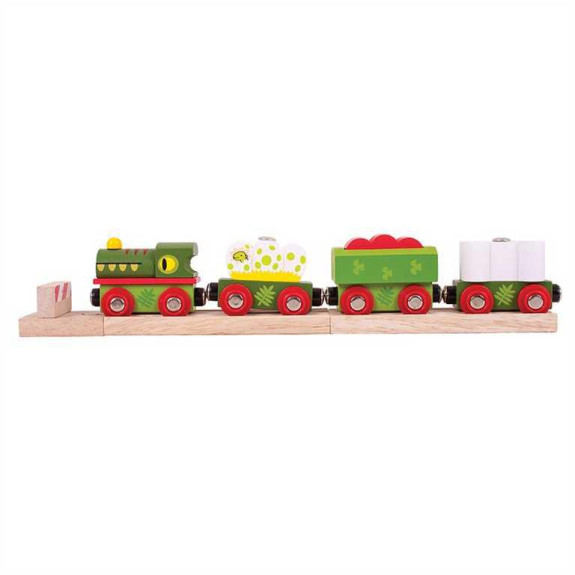 Dinosauří vláček + 3 koleje Bigjigs Rail