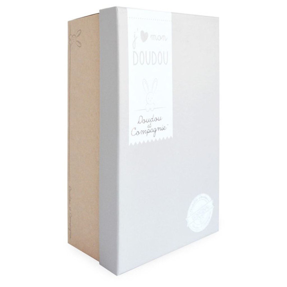Dárková sada Plyšový muchláček šedý Medvídek 25 cm Doudou