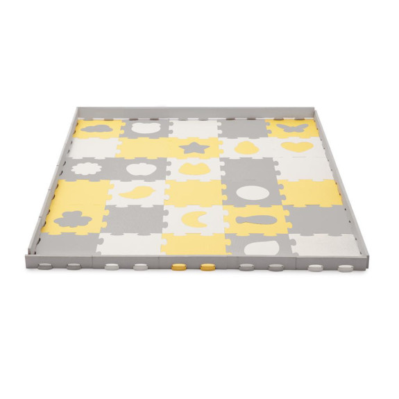 Podložka pěnová puzzle Luno Shapes KINDERKRAFT SELECT 185 x 165 cm Yellow, 30 ks, Premium