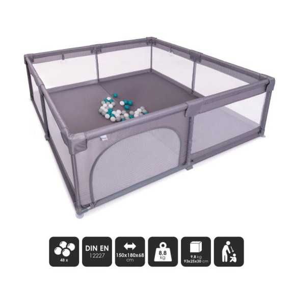 Ohrádka Playpark Grey BabyGo