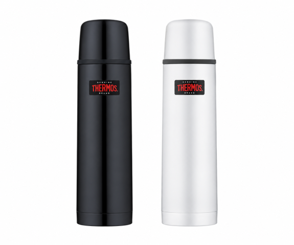 Termoska s tlačítkovým uzávěrem a šálkem 1 l Thermos 
