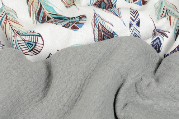 Mušelínová osuška s kapucí Design 85 x 85 cm Babymatex