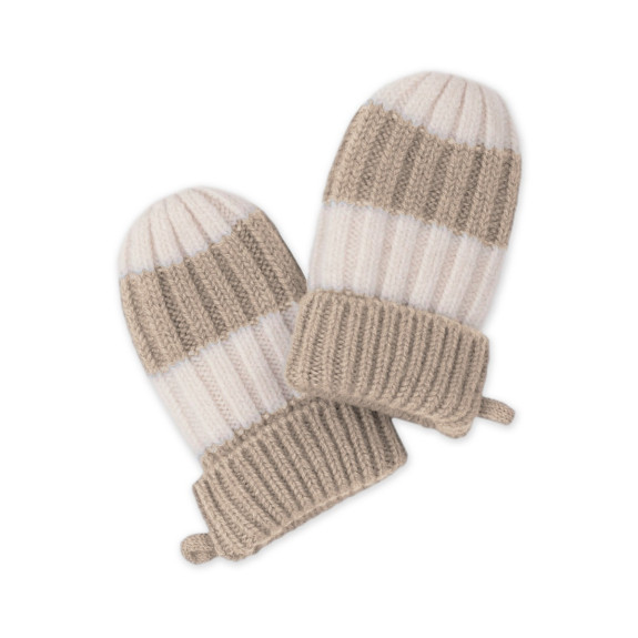 Rukavice Stripe Merino Beige Lodger
