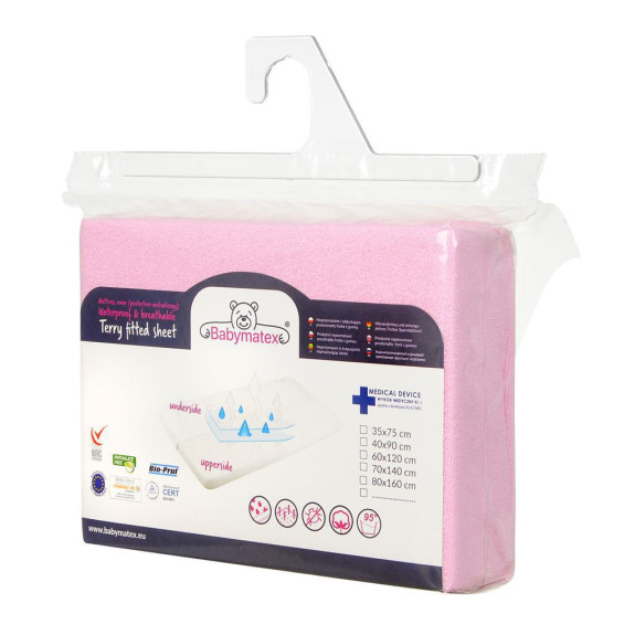 Nepromokavé prostěradlo froté 70 x 140 cm Babymatex