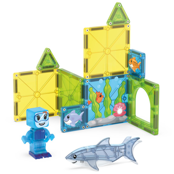 Magnetická stavebnice Shark Dive 13 dílků Magna-Tiles