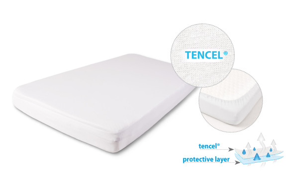 Prostěradlo nepromokavé Tencel Bílé 60x120 cm BABYMATEX