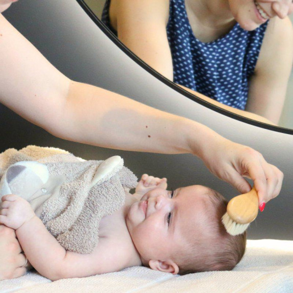 Sada dřevěných kartáčků Baby Care 3 ks