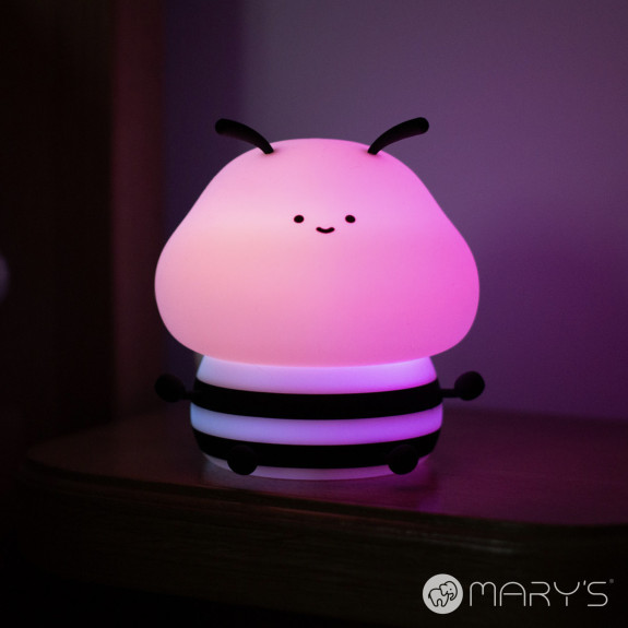 LED silikonová noční lampička Rgb - včelka Mary's