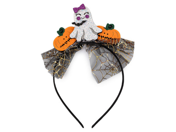 Čelenka do vlasů Halloween / čarodějnice černá