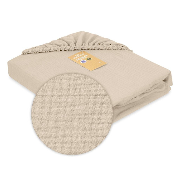 Mušelínové prostěradlo s gumou 60 x 120 cm BabyMatex