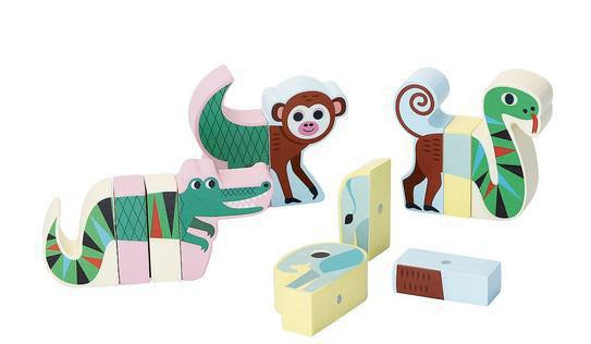 Vilac Dřevěné magnetické puzzle zvířátka Jungle