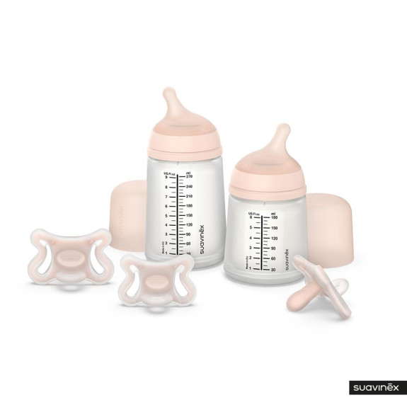 Antikoliková sada Zero Zero Suavinex - Láhev 180 ml A + dudlík Zero Zero -2/ 2M