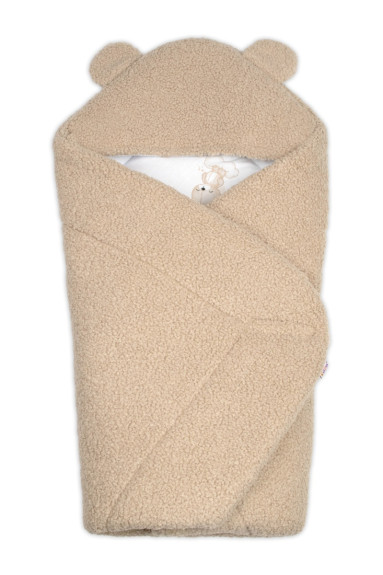 Beránková zavinovačka s kapucí bavlna/beránek Teddy