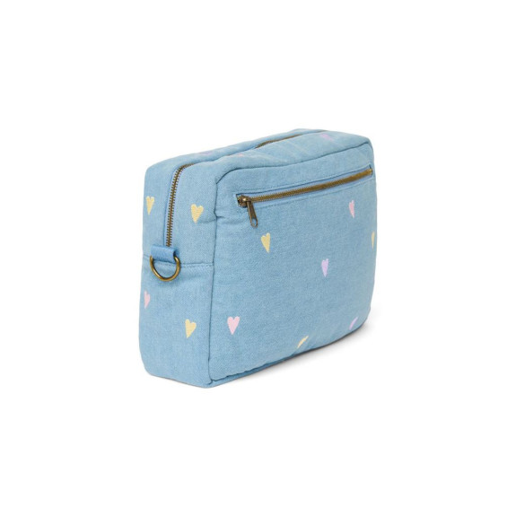 Denim Organizer na kočárek Light Blue Hearts Studio Noos