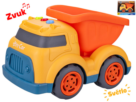 Auto stavební volný chod se světlem a zvukem
