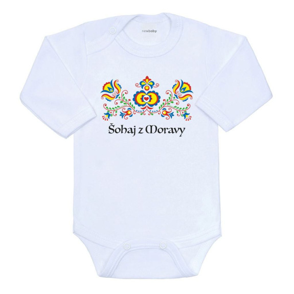 Dětské body s potiskem Lidový vzor Šohaj z Moravy New Baby
