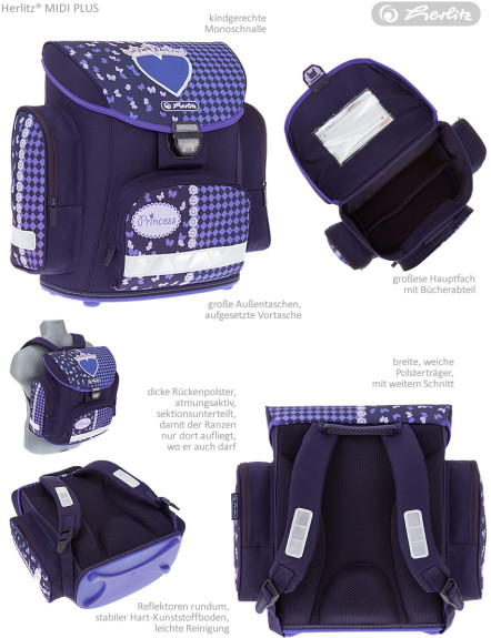 Školní batoh Herlitz Midi srdce