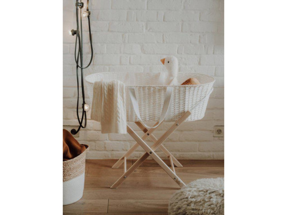 Mojžíšův košík pro miminko Paper Dream white + matrace Airdream Ahojbaby