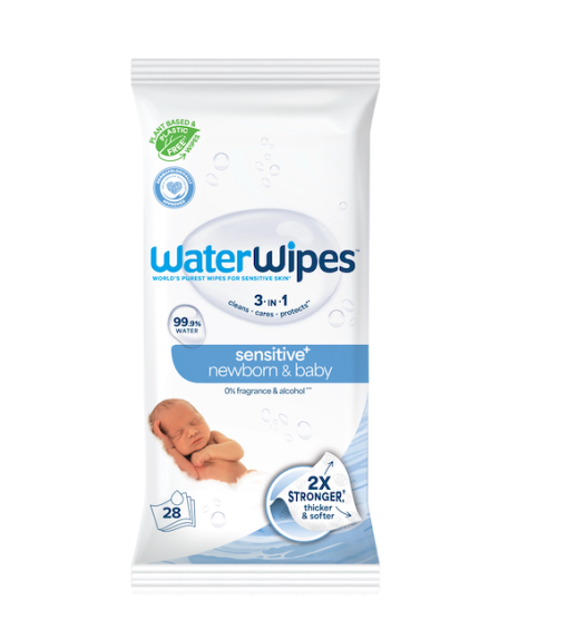 WATERWIPES Vlhčené ubrousky bez obsahu plastů 28 ks
