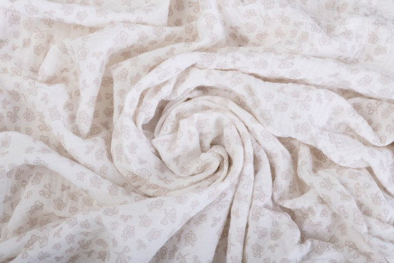 Mušelínové prostěradlo Design s gumou 60 x 120 cm BabyMatex