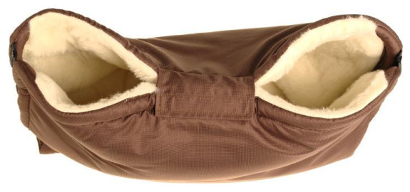 Merino rukávník na kočárek z ovčí/velbloudí vlny na zip 30 x 50 cm