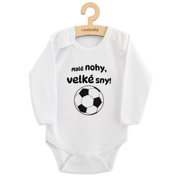 Dětské body s potiskem New Baby Malé nohy, velké sny!