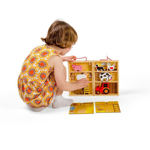 Krabička na hraní farma zvířat Bigjigs Toys