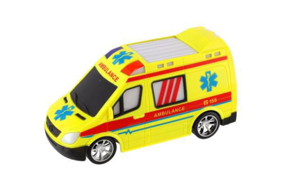Auto RC ambulance plast 20 cm na dálkové ovládání