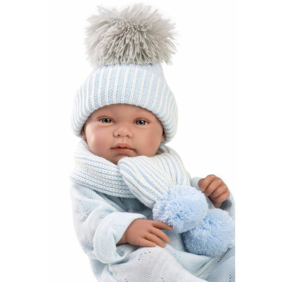 New Born chlapeček 84337 Llorens - realistická panenka s celovinylovým tělem 43 cm